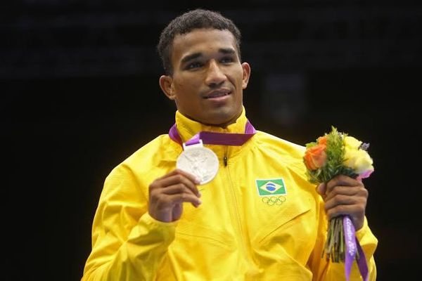 O boxeador Esquiva Falcão, medalhista de prata na Olimpíada de Londres-2012
