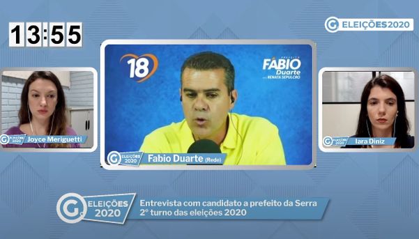 Fabio Duarte durante entrevista para A Gazeta