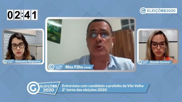 Max Filho (PSDB), candidato em Vila Velha, durante entrevista para A Gazeta