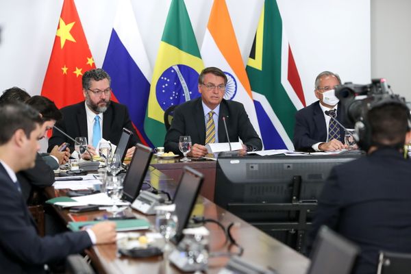 O presidente Jair Bolsonaro participou da cúpula do Brics