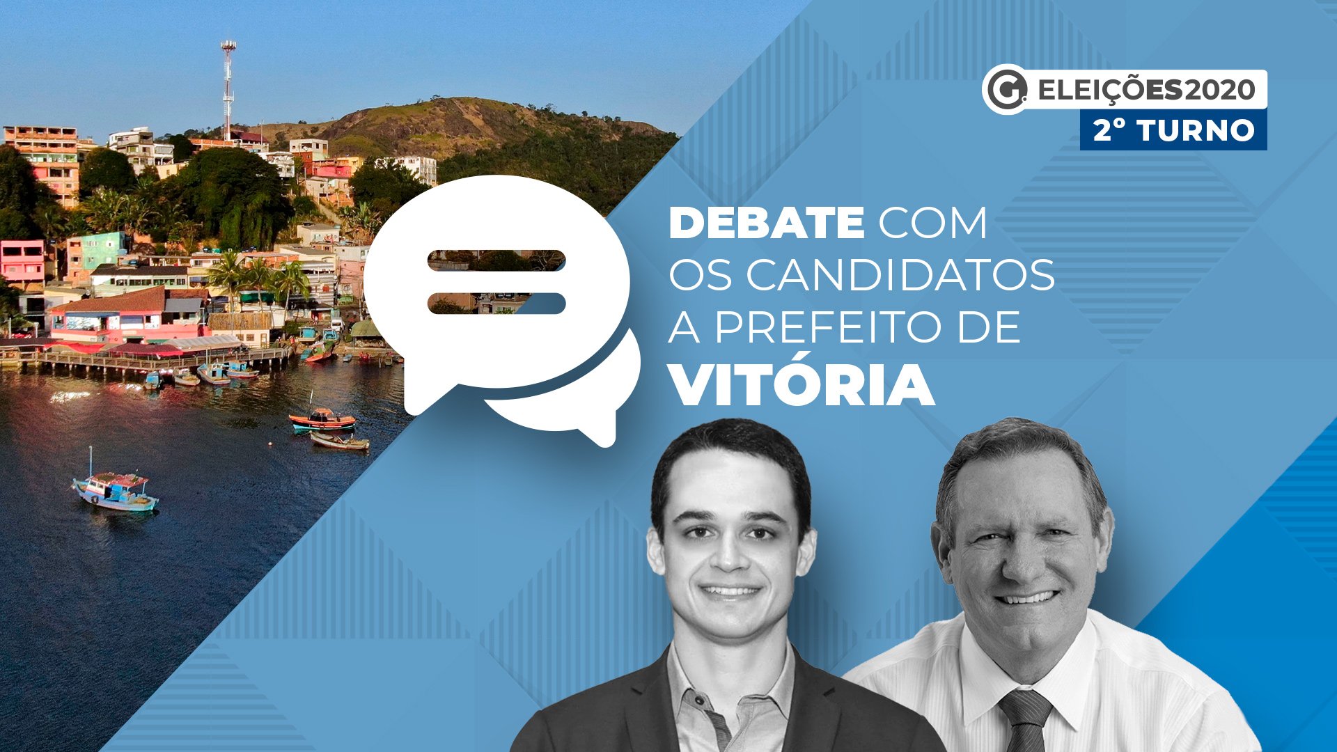 Delegado Pazolini (Republicanos) e João Coser (PT) frente a frente no debate A Gazeta e CBN Vitória