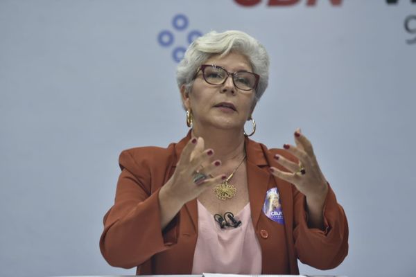Célia Tavares (PT), candidata a prefeita de Cariacica, no debate realizado por A GAZETA por Ricardo Medeiros
