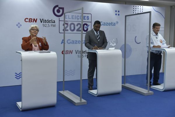 Célia Tavares (PT), candidata a prefeita de Cariacica, no debate realizado por A GAZETA por Ricardo Medeiros