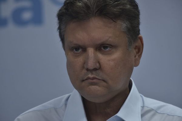 Euclério Sampaio (DEM) durante debate entre candidatos à Prefeitura de Cariacica, realizado por A Gazeta e CBN Vitória por Ricardo Medeiros