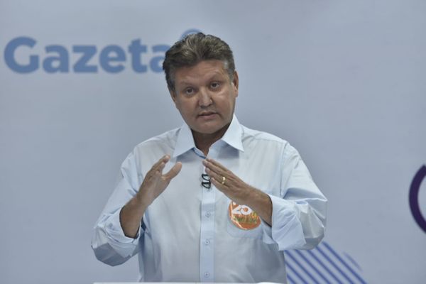 Euclério Sampaio (DEM) durante debate entre candidatos à Prefeitura de Cariacica, realizado por A Gazeta e CBN Vitória