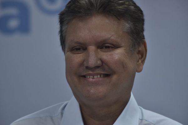 Euclério Sampaio (DEM) durante debate entre candidatos à Prefeitura de Cariacica, realizado por A Gazeta e CBN Vitória por Ricardo Medeiros