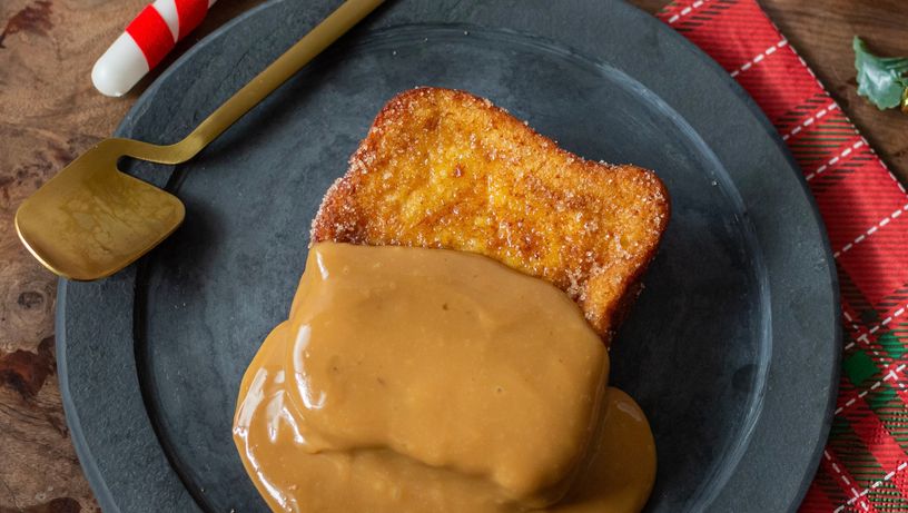 Rabanada com doce de leite caseiro da Jogí Confiserie, em Vitória