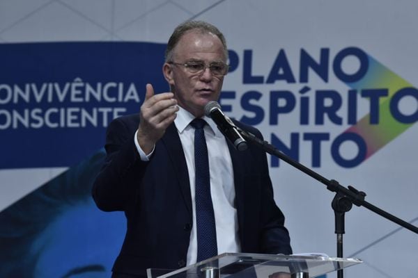 Renato Casagrande durante Espírito Santo o lançamento do plano de investimentos nesta quinta-feira (26)