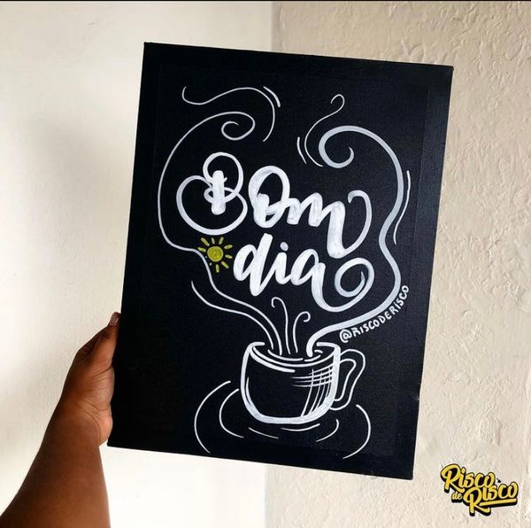 Lettering em tela por Divulgação / Risco de Risco