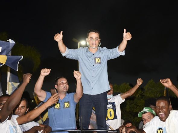 Delegado Pazolini (Republicanos) comemora vitória na Capital por Vitor Jubini