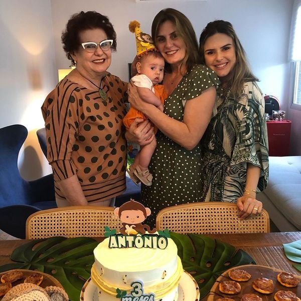 Beatriz Croce, Lorena Croce e Bia Croce Perenzin: celebrando os 3 meses de Antônio