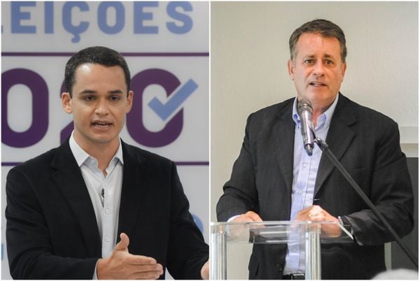 Lorenzo Pazolini (Republicanos), prefeito eleito de Vitória, e Luciano Rezende (Cidadania), atual prefeito
