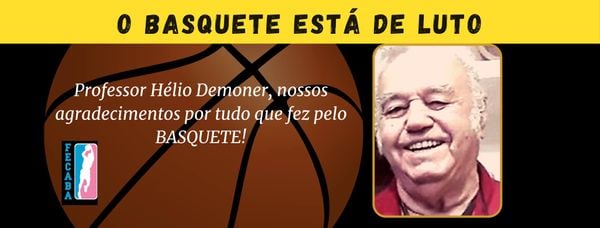 A Fecaba agradeceu o legado de Helio Demoner no basquete capixaba
