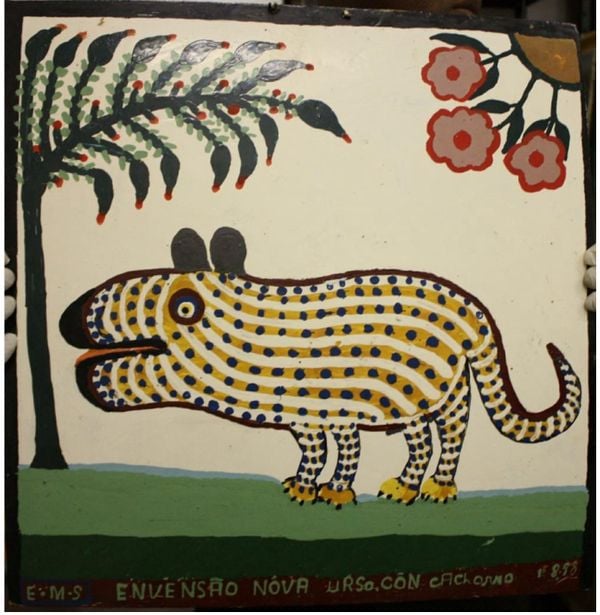 Vix Estórias Capixabas: obra "Urso con cachorro, 1998", de Elpídio Malaquias por Elpídio Malaquias/Maes