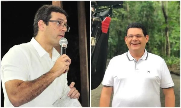 Os candidatos Antônio Furlan (Cidadania), à esquerda, e Josiel Alcolumbre (DEM) disputarão o segundo turno em Macapá (AP)