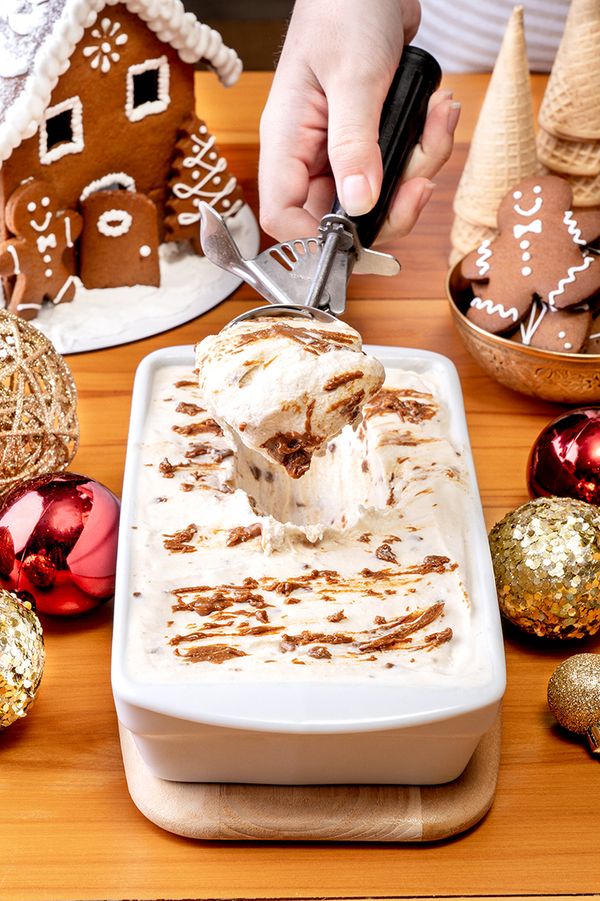 Gelato Latte Biscoito, lançamento da rede de gelaterias Bacio di Latte para o Natal 2020 