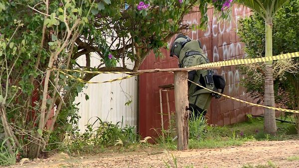 Agente trabalha no caso do explosivo em Governador Lindenberg 