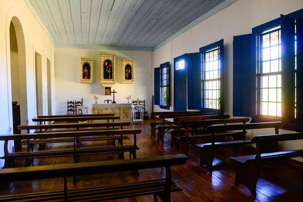 Capela do Casarão da Fazenda do Centro, no interior da cidade de Castelo, no Sul do Espírito Santo por Mosaico Imagem/ Acervo do Instituto Frei Manuel Simón
