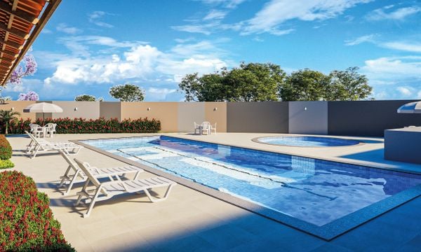 O condomínio-clube Vista de Pitanga conta com mais de 830m² de área de lazer. Entre as atrações está as piscinas infantil e de adulto. Esta imagem é ilustrativa e provisória, sujeita a alterações