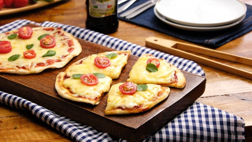 Massa de pizza rápida de frigideira