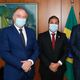Reunião do governador Renato Casagrande com o presidente Jair Bolsonaro no Palácio do Planalto, nesta segunda-feira (14)
