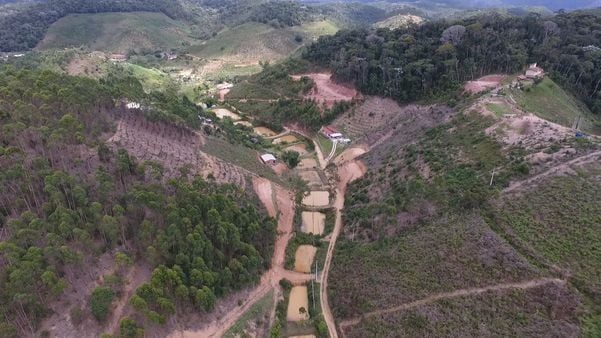 Imagens de drone mostram desmatamento em Santa Teresa por Luciney Araújo