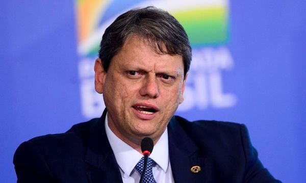 O ministro da Infraestrutura, Tarcísio de Freitas, espera dobrar a malha ferroviária do país nos próximos anos