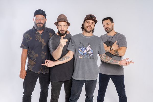 A banda Macucos: Gustavo Souza, Leomar, Frederico Nery e Xande 