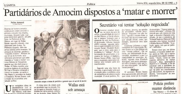 A Gazeta publica matéria de página inteira sobre a invasão da P por Arquivo AG
