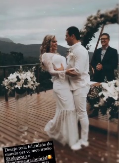 O empresário Thiago Lopes e a esposa, a modelo Andressa Urach