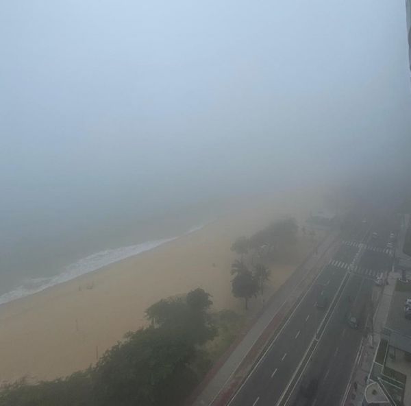 Imagens mostram neblina em Itaparica, Vila Velha
