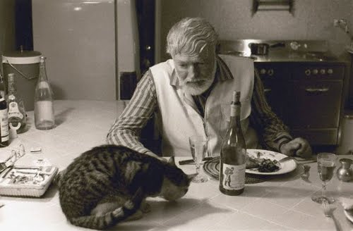 Ernest Hemingway e seu gato