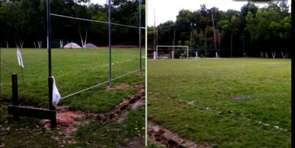 Campo de futebol da antiga Assinfra, na área do Aeroporto de Vitória