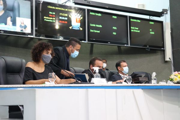 Posse do prefeito de Lorenzo Pazolini na Câmara de Vitória