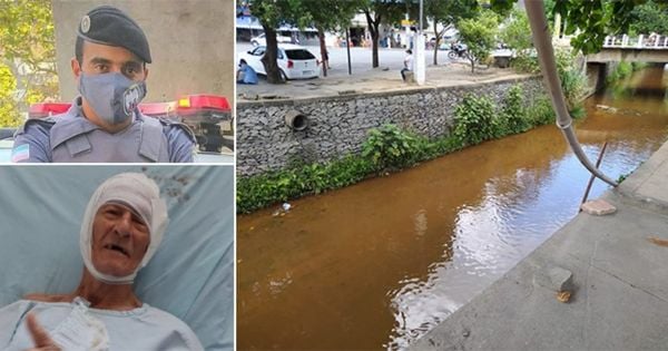 Policial pula em rio para salvar idoso que estava se afogando no ES