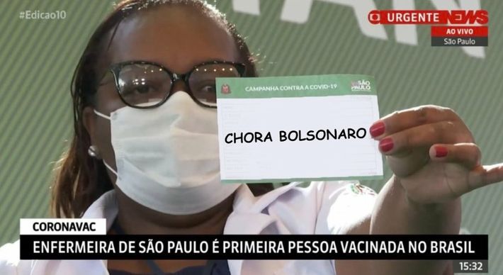 Reações divertidas à liberação da vacina contra o coronavírus e início da imunização no Brasil, neste domingo (17), explodiram na internet e no Twitter só se fazia produzir memes sobre o assunto
