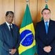 O presidente Bolsonaro e o embaixador indiano no Brasil, Suresh K. Reddy