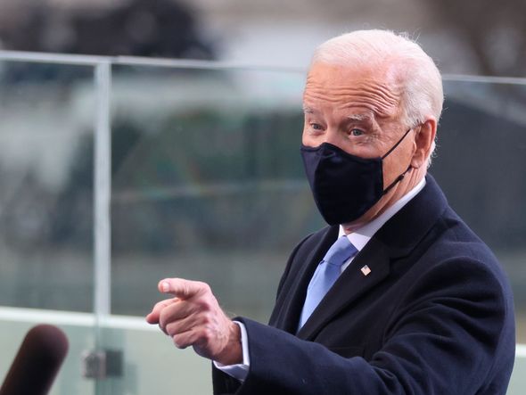 O presidente eleito dos Estados Unidos, Joe Biden, discursa durante a cerimônia de sua posse realizada no Capitólio, em Washington (DC), nesta quarta-feira (20)  por JONATHAN ERNST/ESTADÃO CONTEÚDO