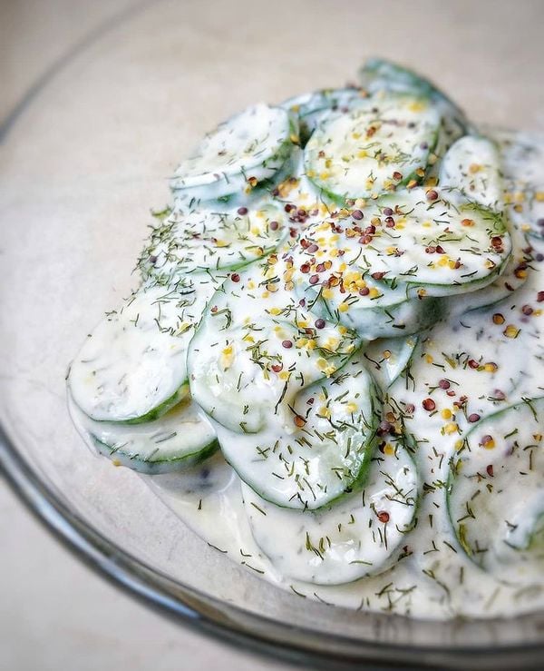 Receita de salada de pepino e iogurte da chef Joelma Celestrini