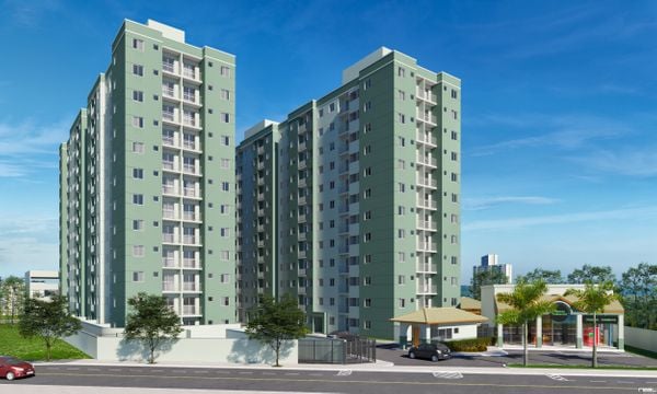 O condomínio residencial traz também apartamentos localizados no térreo com quintal privativo e outras unidades adaptadas para portadores de necessidades especiais.