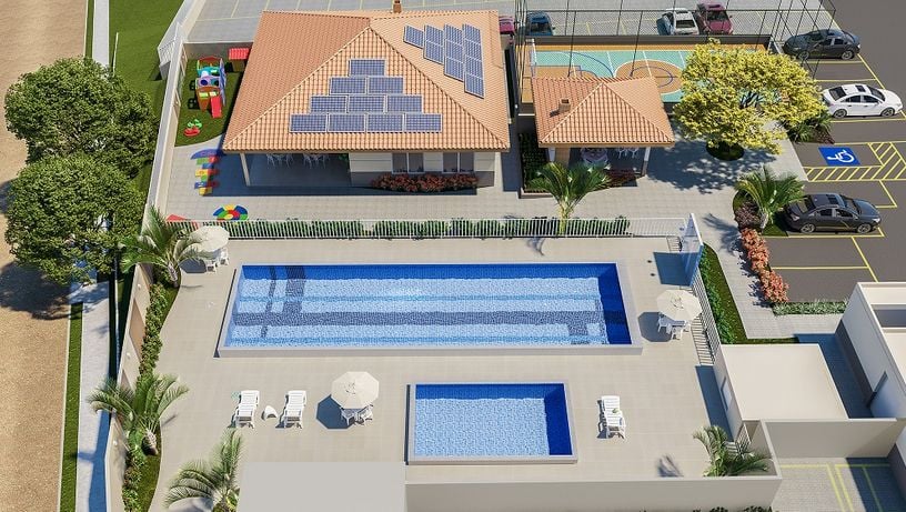 Com opções de 2 e 3 quartos, o Vista Jardim fica localizado em Jardim Limoeiro, na Serra e conta com lazer completo.