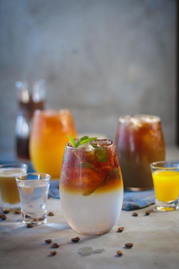 Drinque de café com água de coco