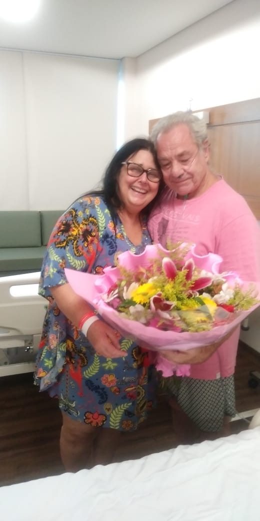 Neusa e Carlos Balbino ficaram internados por 10 dias no mesmo quarto de um hospital em Cachoeiro de Itapemirim