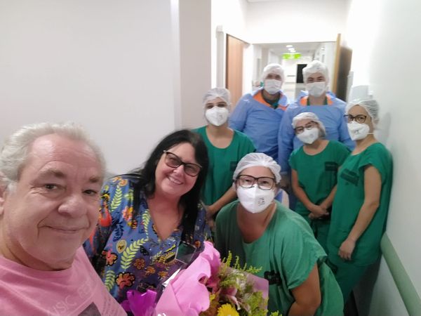 Neusa e Carlos Balbino ficaram internados por 10 dias no mesmo quarto de um hospital em Cachoeiro de Itapemirim