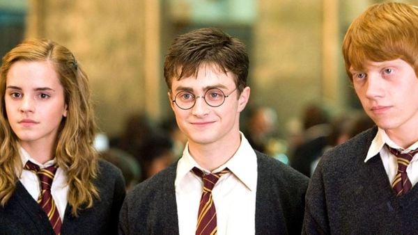 Hermione, Harry Potter e Ron Weasley: cena de filme da saga Harry Potter