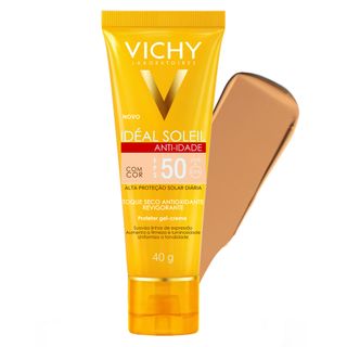 Melasma: Protetor Solar Facial com Cor Vichy Idéal Soleil, R$ 80,91, no site da Época Cosméticos por Divulgação