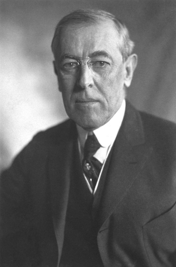 O ex-presidente americano Thomas Woodrow Wilson 