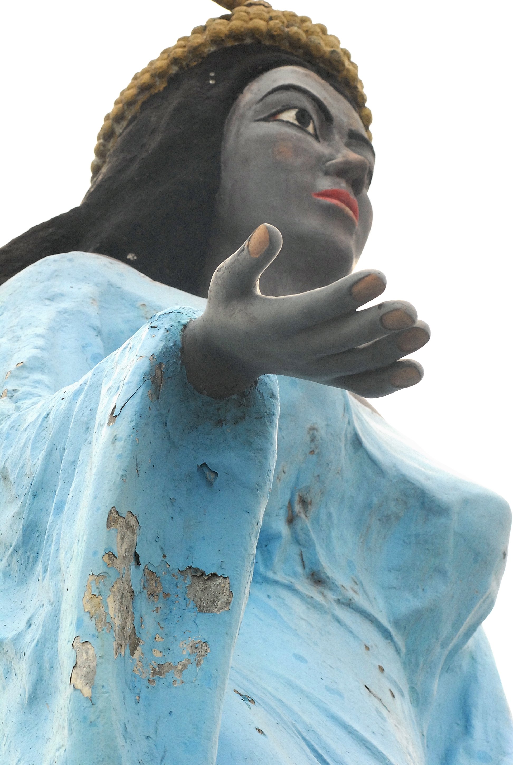 Data: 27/12/2007 - ES -  Vitória  - Depredação da estátua de Iemanjá, localizada na Praia de Camburi, Vitória. Editoria: Cidades - Foto: Nestor Müller - GZ