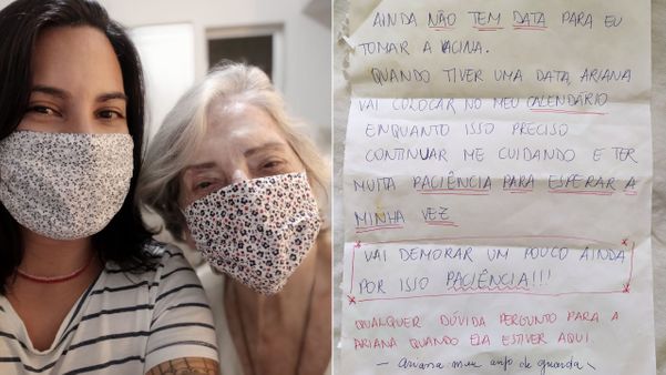 A autônoma Ariana Oliveira Pavan, de 33 anos, cuida da avó do namorado, a pensionista Marly Duarte Aguiar, de 85