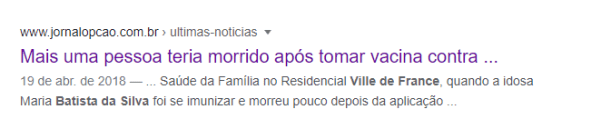Buscar no Google os termos “batista da silva ville de france”, mostra uma notícia do Jornal Opção